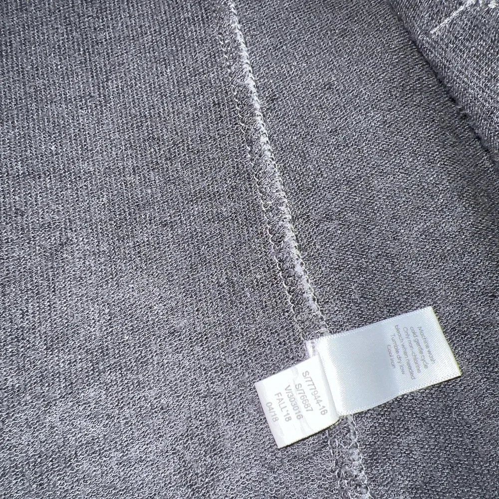 Athleta Women's Cardigan Sweater Size Large Gray Charcoal Heather Open Front C12